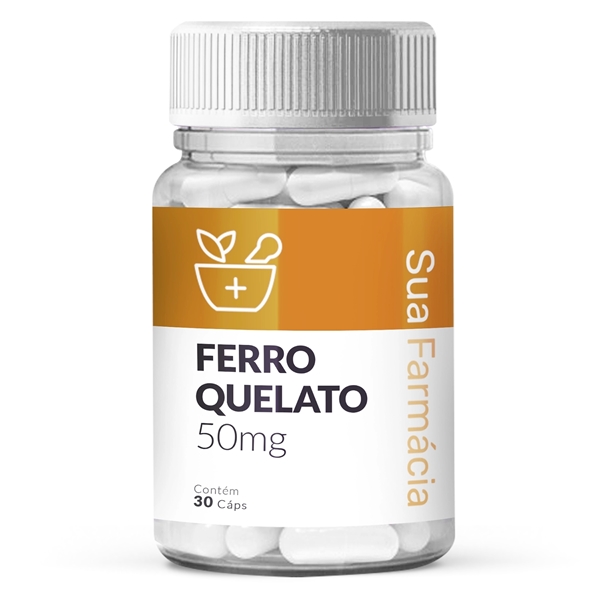 Ferro Quelato 50mg 30 Cápsulas